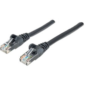 Intellinet Network Patch Cable, Cat6, 1m, Black, CCA, U/UTP, PVC, RJ45, Gold Plated Contacts, Snagless, Booted, Lifetime Warranty, Polybag - 342049