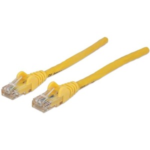 Intellinet Network Patch Cable, Cat6, 1m, Yellow, CCA, U/UTP, PVC, RJ45, Gold Plated Contacts, Snagless, Booted, Lifetime Warranty, Polybag - 342346