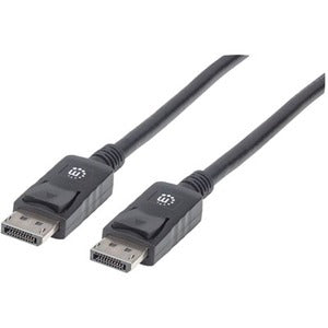 DisplayPort 1.2 Cable, 4K@60hz, 1m, Male to Male, With Latches, Fully Shielded, Black, Lifetime Warranty, Equivalent to DISPL1M - 306935
