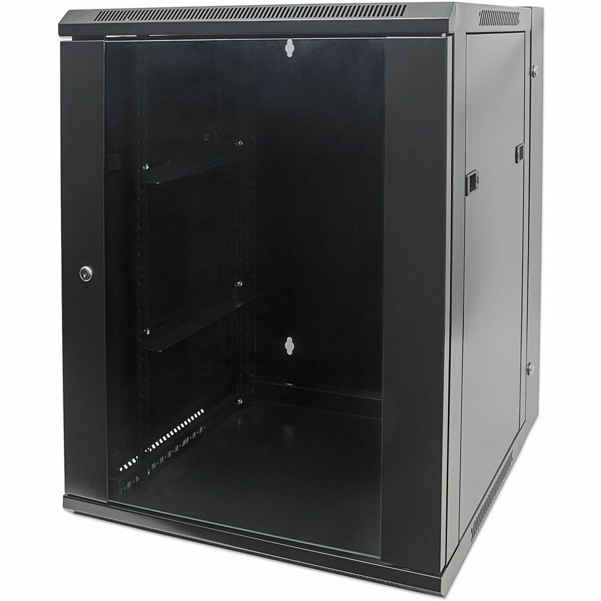 Intellinet Network Cabinet, Wall Mount (Double Section), 9U, 550mm Depth, Black, Assembled, Max 30kg, 19" , Three Year Warranty - 711845