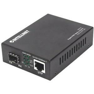 Gigabit PoE+ Media Converter, 1 x 1000Base-T RJ45 Port to 1 x SFP Port, PoE+ Injector - 508216