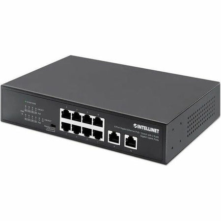 Intellinet 8-Port Gigabit Ethernet PoE+ Switch with 2 RJ45 Gigabit Uplink Ports - 561402