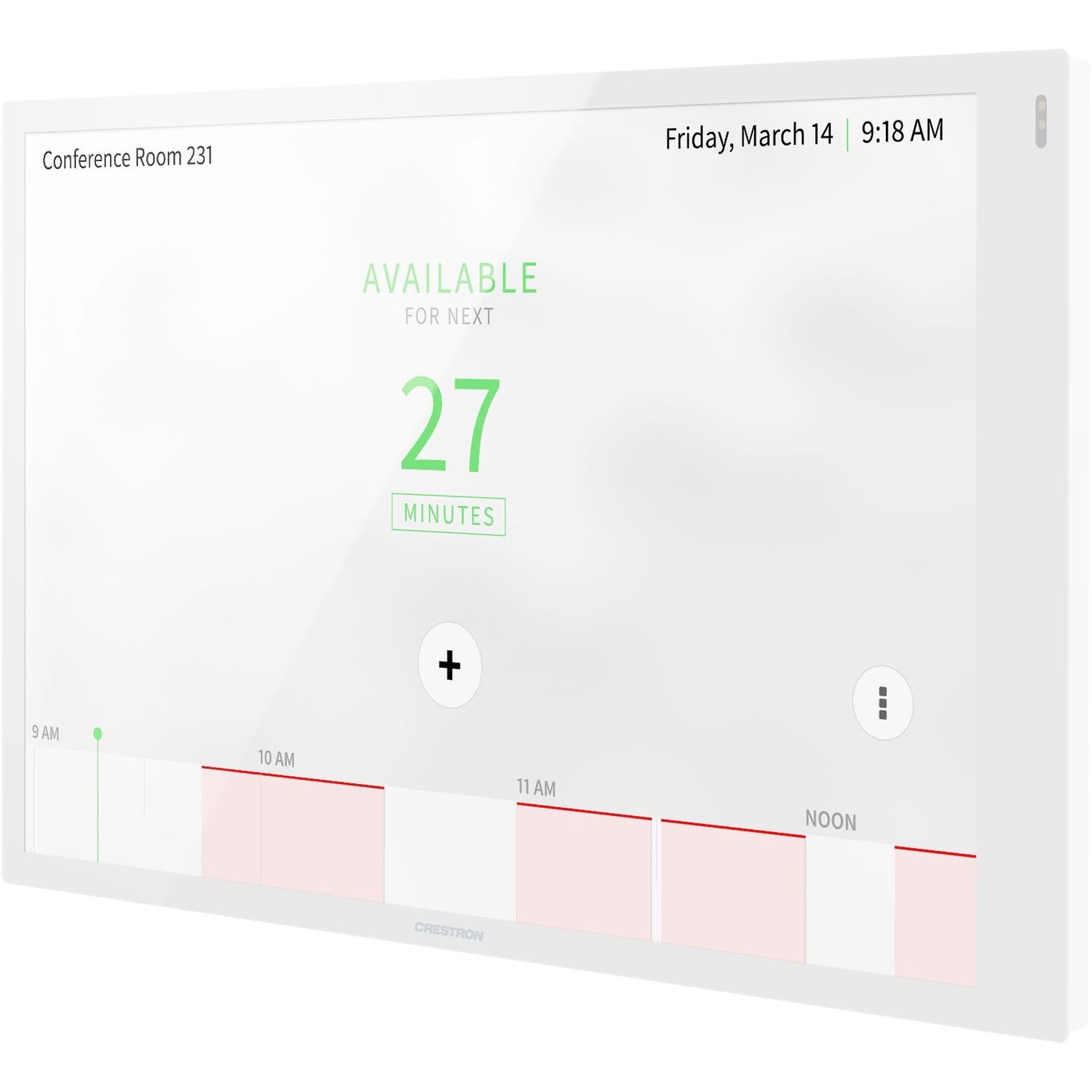 Crestron 10.1 in. Room Scheduling Touch Screen, White Smooth - 6511332