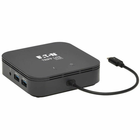 Tripp Lite by Eaton Thunderbolt 3 Dual Monitor Docking Station - 8K/30Hz DisplayPort 4K/60Hz HDMI USB 3.2 Gen 2 GbE 60W PD Charging - Black - MTB3-DOCK-04