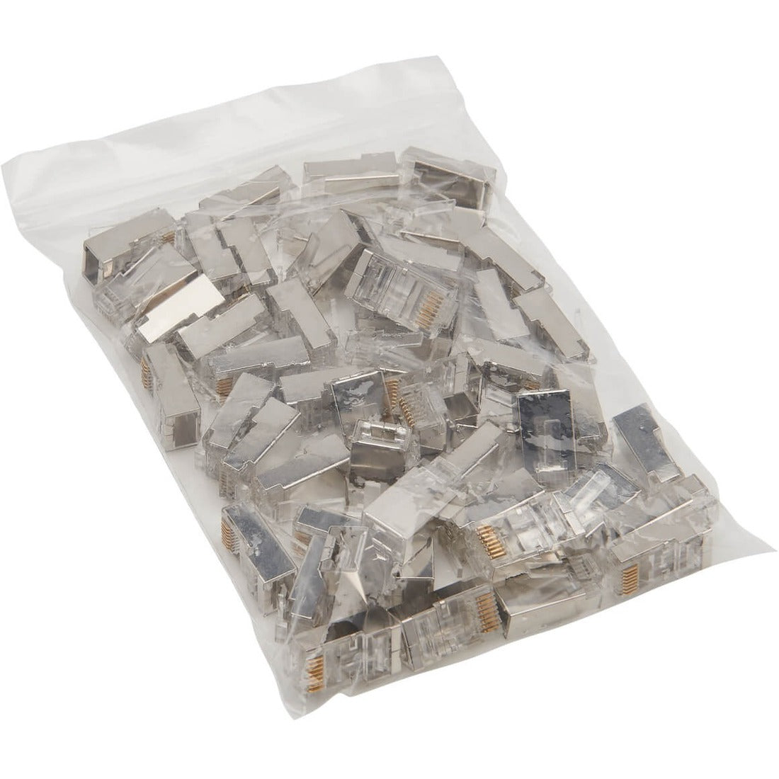 Eaton Tripp Lite Series Cat6 RJ45 Pass-Through FTP Modular Plug, 50 Pack, TAA - N232-050-FTP