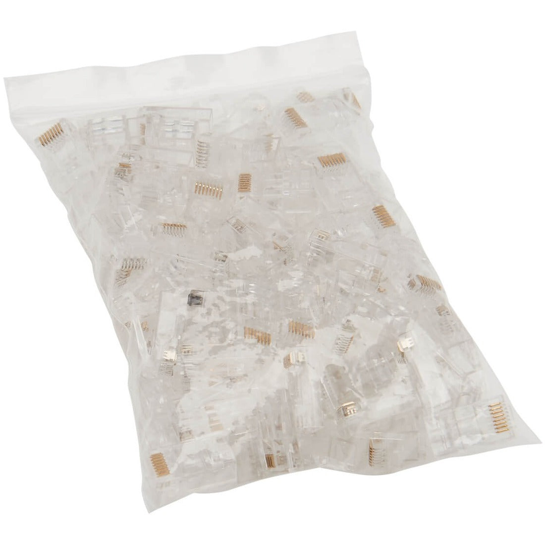Eaton Tripp Lite Series Cat6 RJ45 Pass-Through UTP Modular Plug, 100 Pack, TAA - N232-100-UTP