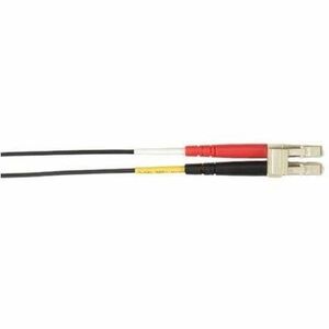 Black Box Colored Fiber OS2 9/125 Singlemode Fiber Optic Patch Cable - LSZH - FOLZHSM-003M-LCLC-BK