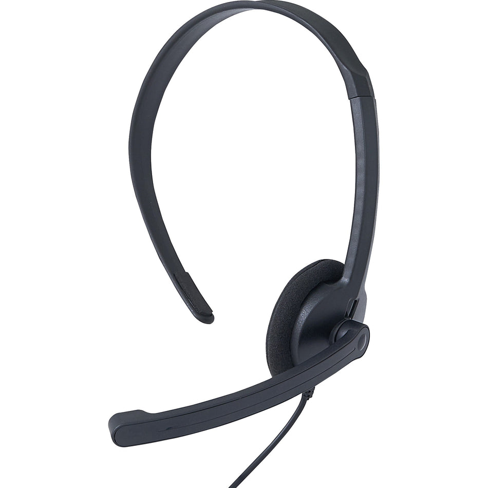 Verbatim Mono Headset with Microphone and In-Line Remote - 70722