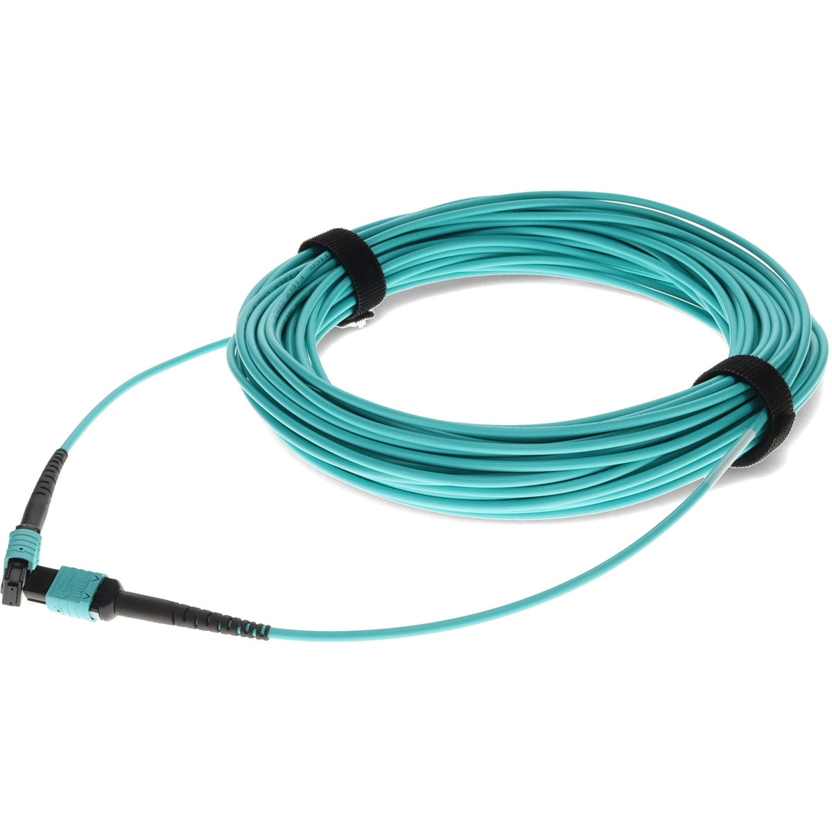 AddOn 15m MPO/UPC to MPO/UPC Aqua OM4 OFNP (Plenum-Rated) 12-Strand Fiber Patch Cable - ADD-MPOMPO-15M5OM4P