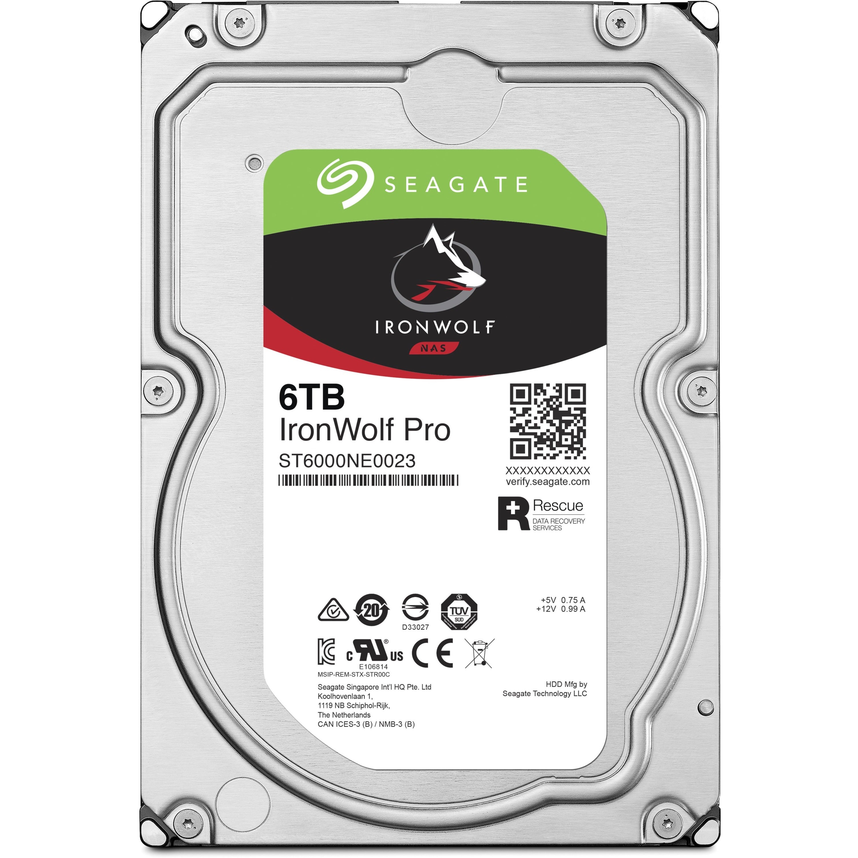 Seagate-IMSourcing IronWolf Pro ST6000NE0023 6 TB Hard Drive - 3.5" Internal - SATA (SATA/600) - ST6000NE0023