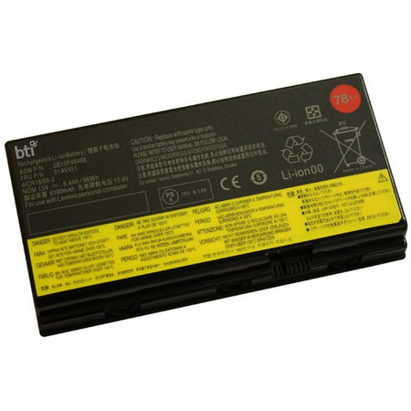 BTI 4X50K14092-BTI 15V 96WHR LI-ION BATTERY 00H030, 78 ++, 01AV451, SB10F46468, 4X50K14092, 78 + THINKPAD P70, THINKPAD P71 20HL, THINKPAD P70 20ER, THINKPAD P70 20ES, THINKPAD P71 20HK - 4X50K14092-BTI
