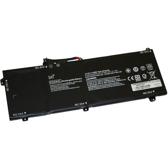 BTI 808450-002-BTI 15.2V 64WHR LI-ION BATTERY 808396-421, HSTNN-C88C, ZO04XL, 808450-001, HSTNN-CS8C, 808450-002, HSTNN-LB6W, ZO04 ZBOOK STUDIO G3, ZBOOK STUDIO G3 MOBILE WORKSTATION, ZBOOK STUDIO G4, ZBOOK STUDIO G4 MOBILE WORKSTATION - 808450-002-BTI