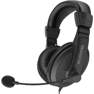 Ergoguys Black Lightweight Headset with Adjustable Mic - EG-55BLK