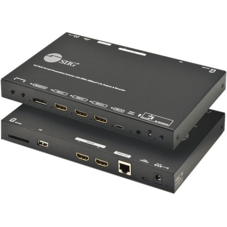 SIIG 5x3 Multi-Format 4K 60Hz Presentation Switcher & Recorder 230ft - TAA Compliant - CE-H26S11-S1