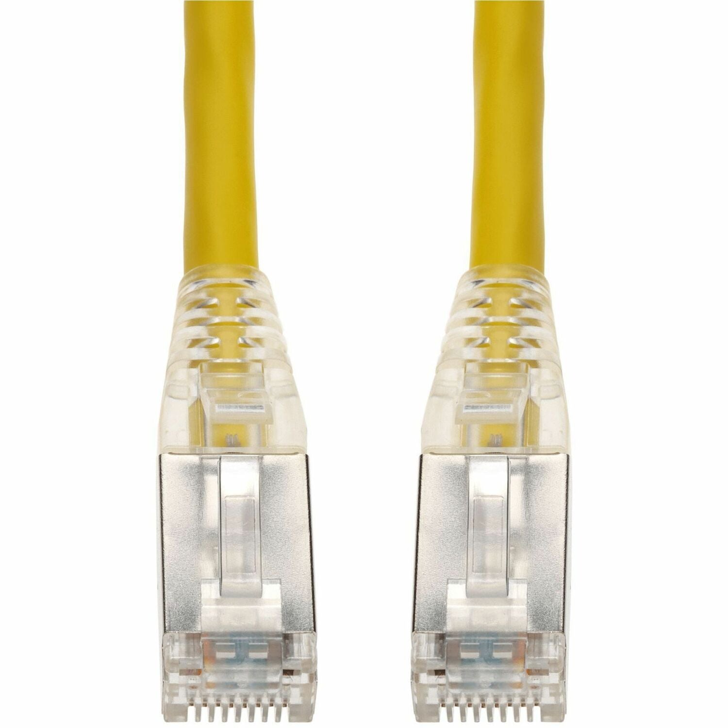 AddOn 1ft Yellow CAT 6 Shielded PVC Ethernet Cable Snagless Easy Clear Boot RJ-45 M/M - ADD-1FCAT6S-YW
