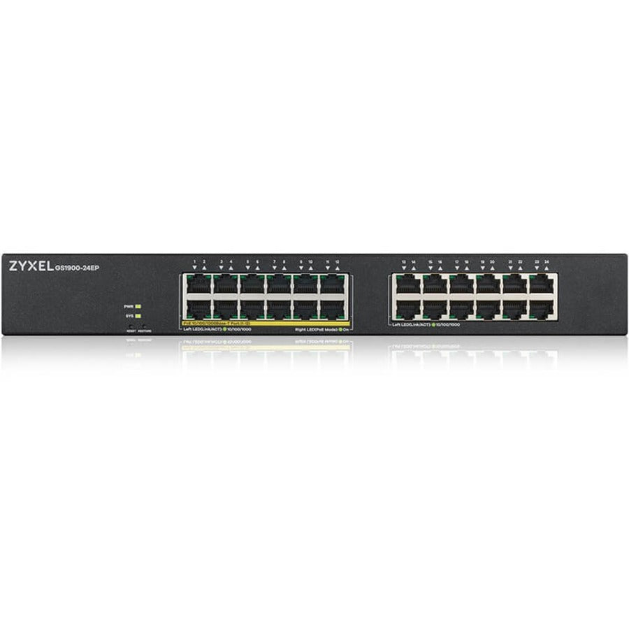 ZYXEL 24-port GbE Smart Managed PoE Switch - GS1900-24EP