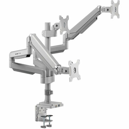 Eaton Tripp Lite Series Triple-Display Gas-Spring Flex-Arm Desktop Clamp and Grommet for 17" to 30" Flat-Screen Displays - USB and Audio Ports, Aluminum - DDR1730TAL