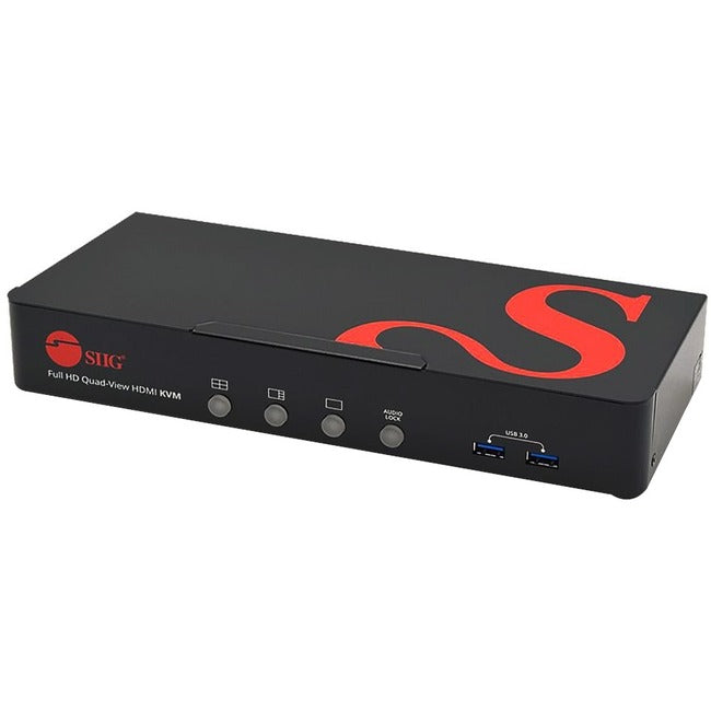 SIIG Full HD Quad-View 1080p HDMI KVM Switch MultiView Processor - CE-KV0A11-S1