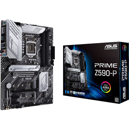 Asus Prime Z590-P Desktop Motherboard - Intel Z590 Chipset - Socket LGA-1200 - Intel Optane Memory Ready - ATX - PRIME Z590-P