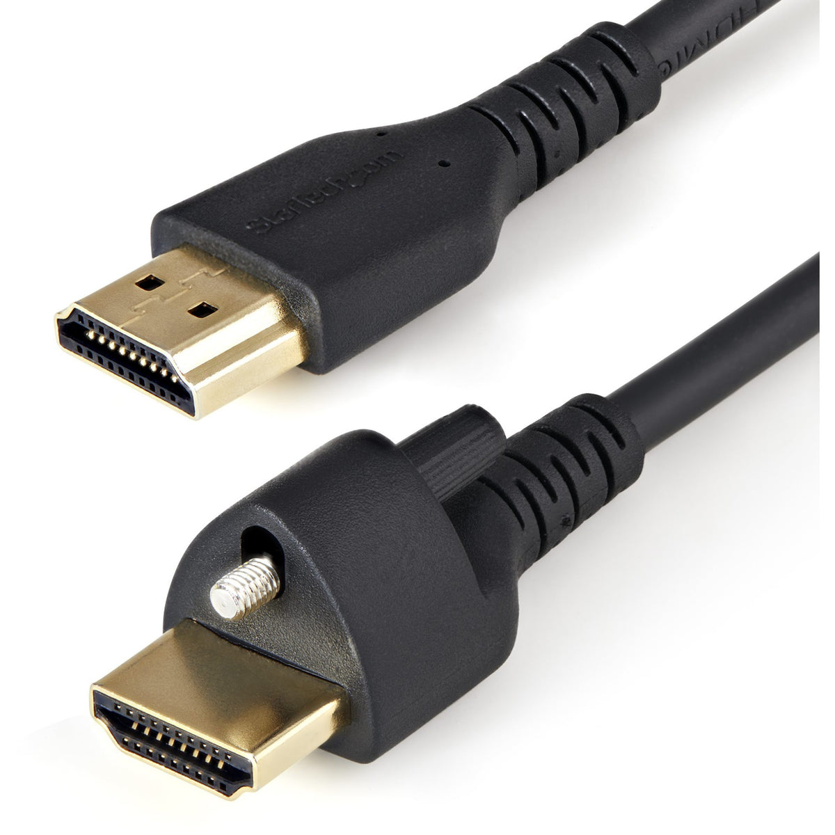 StarTech.com 1m(3ft) HDMI Cable with Locking Screw, 4K 60Hz HDR High Speed HDMI 2.0 Cable with Ethernet, Secure Locking Connector, M/M - HDMM1MLS