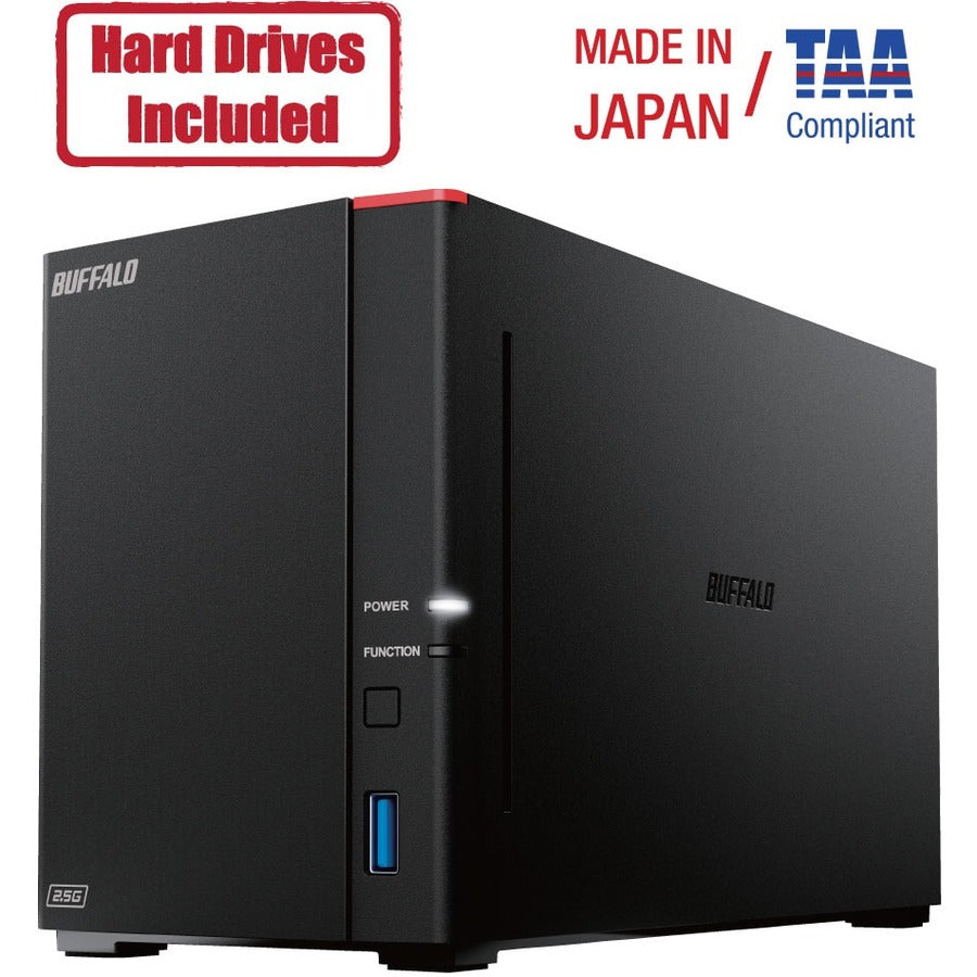 BUFFALO LinkStation 720 2-Bay Professional Network Storage 4TB (2x2TB) with Hard Drives Included - LS720D0402