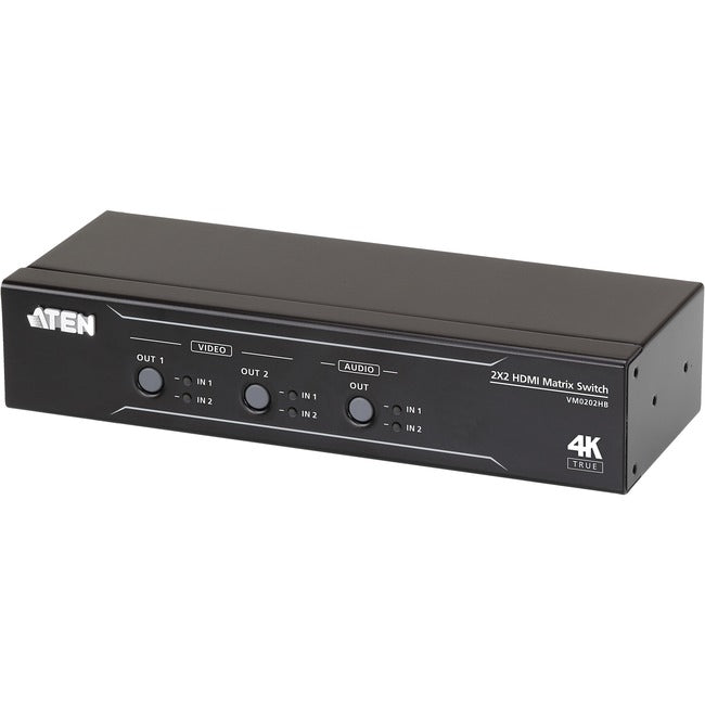 ATEN 2 x 2 True 4K HDMI Matrix Switch with Audio De-Embedder - VM0202HB