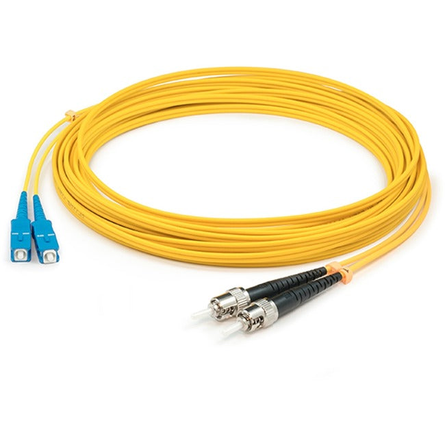 AddOn 47m SC (Male) to ST (Male) Straight Yellow OS2 Duplex Plenum Fiber Patch Cable - ADD-ST-SC-47M9SMFP