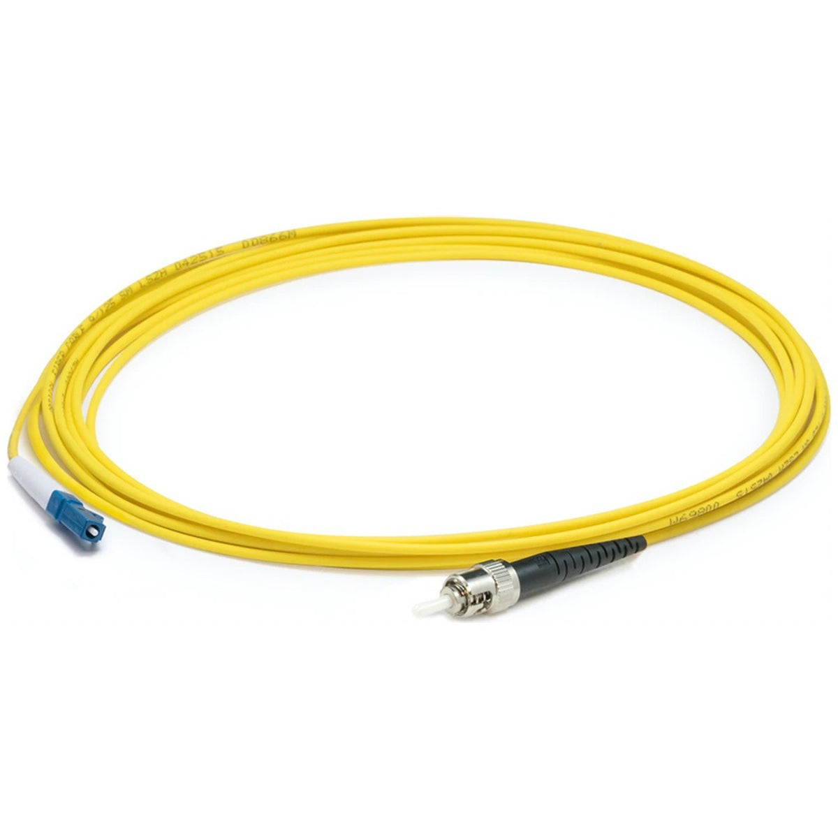 AddOn 58m LC (Male) to ST (Male) Straight Yellow OS2 Simplex Plenum Fiber Patch Cable - ADD-ST-LC-58MS9SMFP