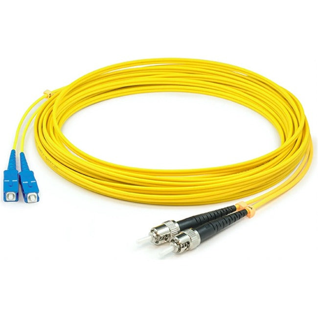 AddOn 48m SC (Male) to ST (Male) Straight Yellow OS2 Duplex Plenum Fiber Patch Cable - ADD-ST-SC-48M9SMFP