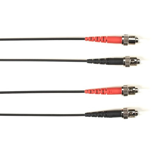 Black Box Fiber Optic Duplex Patch Network Cable - FOLZH50-002M-STST-BK