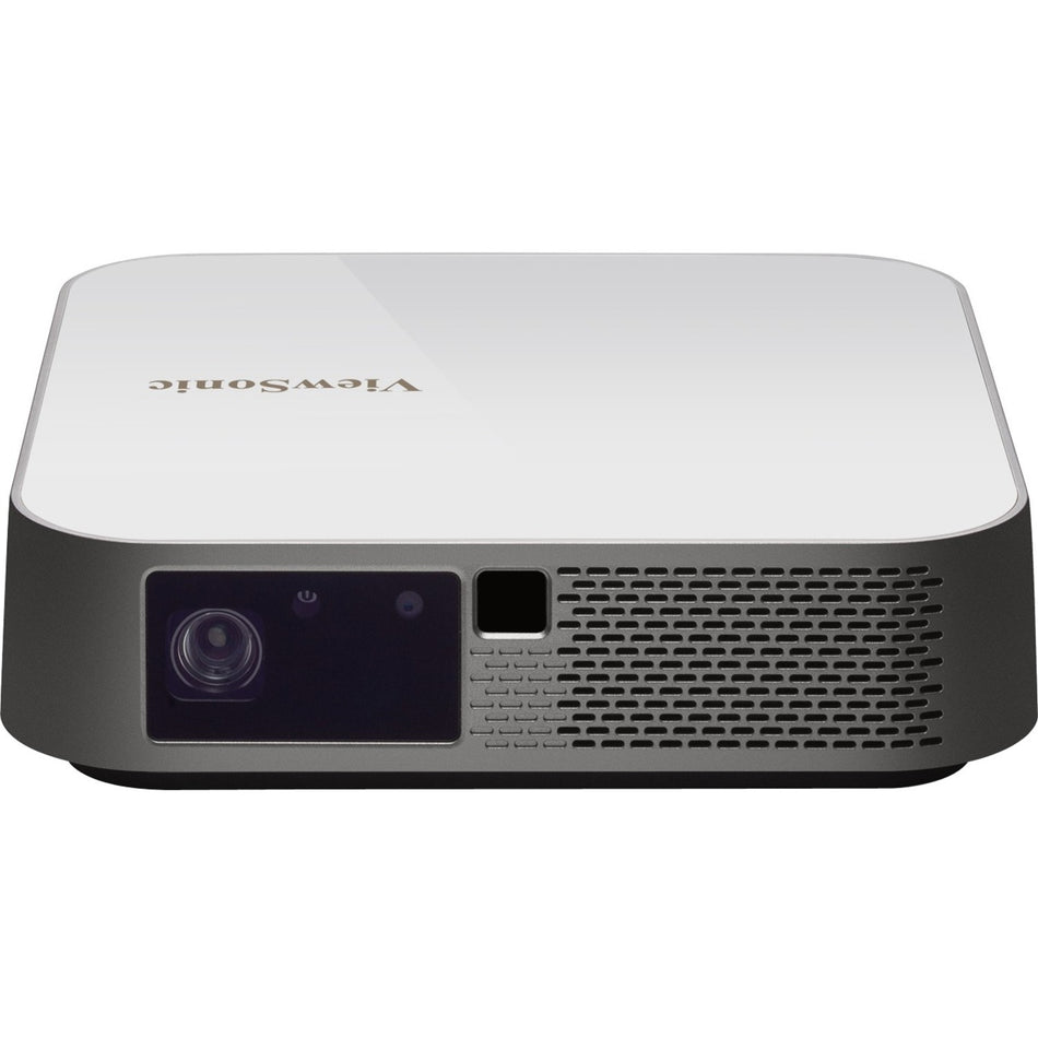 ViewSonic M2e 1080p Portable Projector with 400 ANSI Lumens, H/V Keystone, Auto Focus, Harman Kardon Bluetooth Speakers, HDMI, USB C, 16GB Storage, Stream Netflix with Dongle - M2E