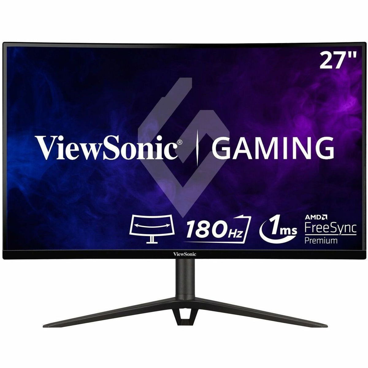 ViewSonic OMNI VX2718-2KPC-MHD 27 Inch Curved 1440p 1ms 165Hz Gaming Monitor with Adaptive Sync, Eye Care, HDMI and Display Port - VX2718-2KPC-MHD