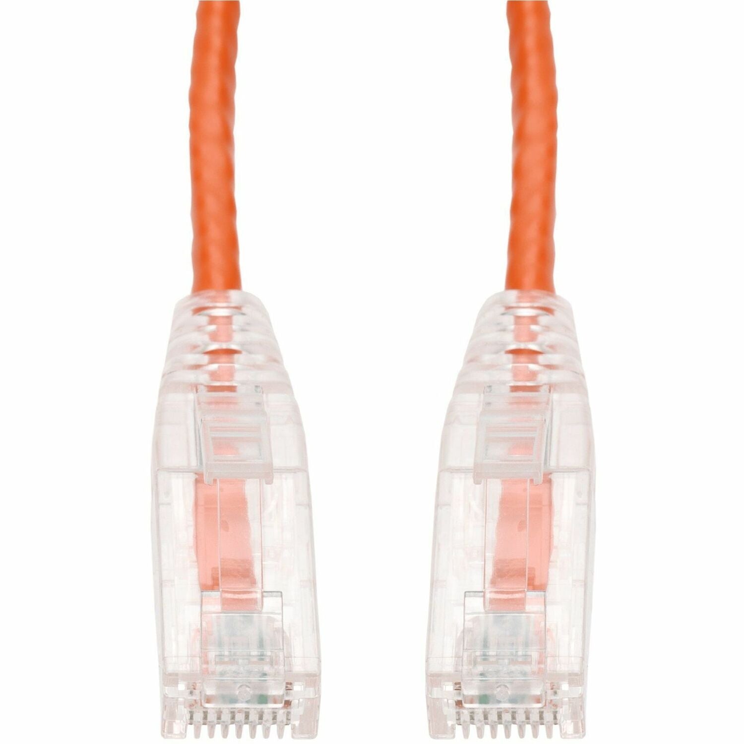 AddOn 7ft Orange CAT 6A Slim PVC Ethernet Cable Snagless Clear-Claw RJ-45 M/M - ADD-7FSLCAT6A-OE