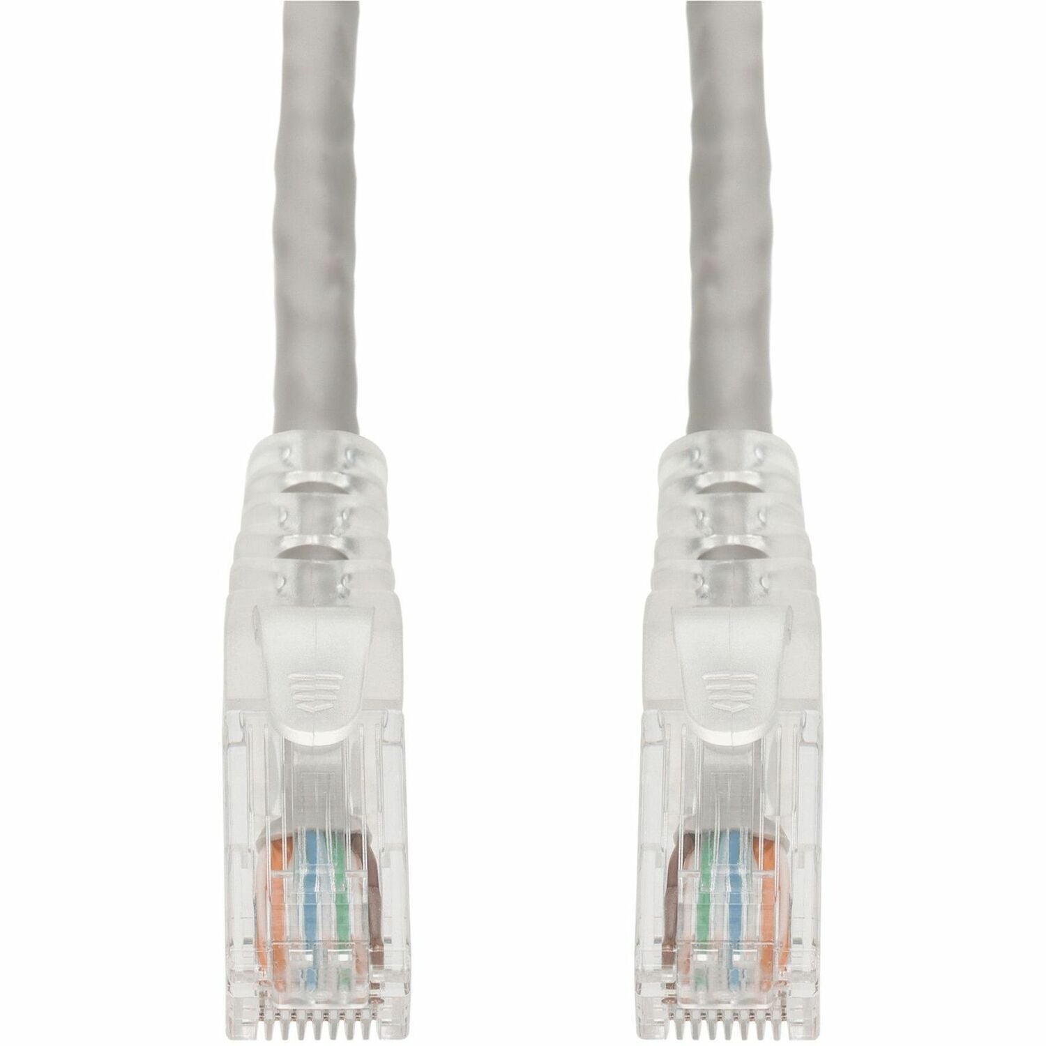 AddOn 35ft Gray CAT 6 PVC Ethernet Cable Snagless Easy Clear Boot TAA RJ-45 M/M - ADD-35FCAT6-GY-TAA