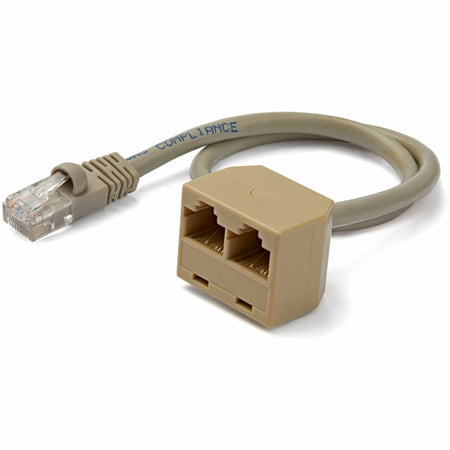 StarTech.com 2-to-1 RJ45 Splitter Cable Adapter - Network splitter - RJ-45 (M) - RJ-45 (F) - RJ45SPLITTER