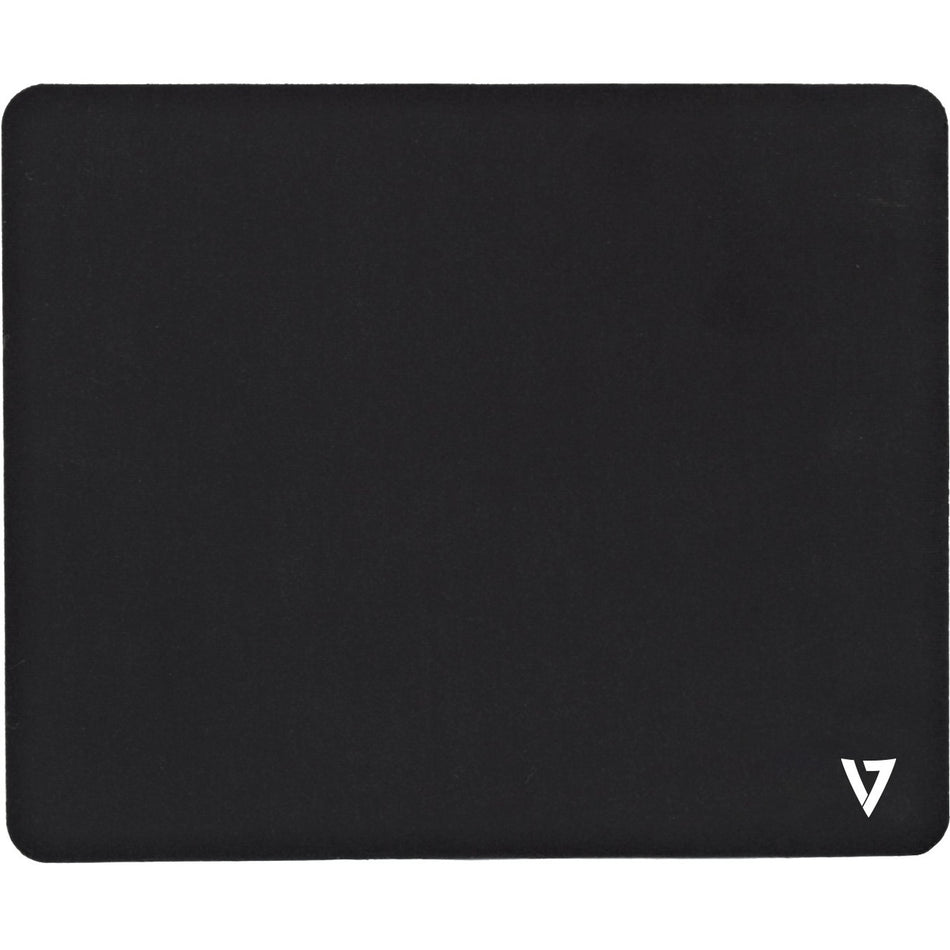 V7 Antimicrobial Mouse Pad Black, polymer treated surface, anti-slip base, anti-odor and stain - MP02BLK