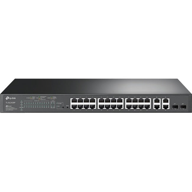 TP-Link TL-SL2428P - 24 Port Fast Ethernet Smart Managed PoE Switch - TL-SL2428P