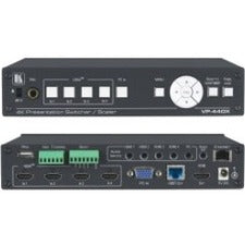 Kramer 18G 4K Presentation Switcher/Scaler with HDBaseT & HDMI Simultaneous Outputs - 87-00002090