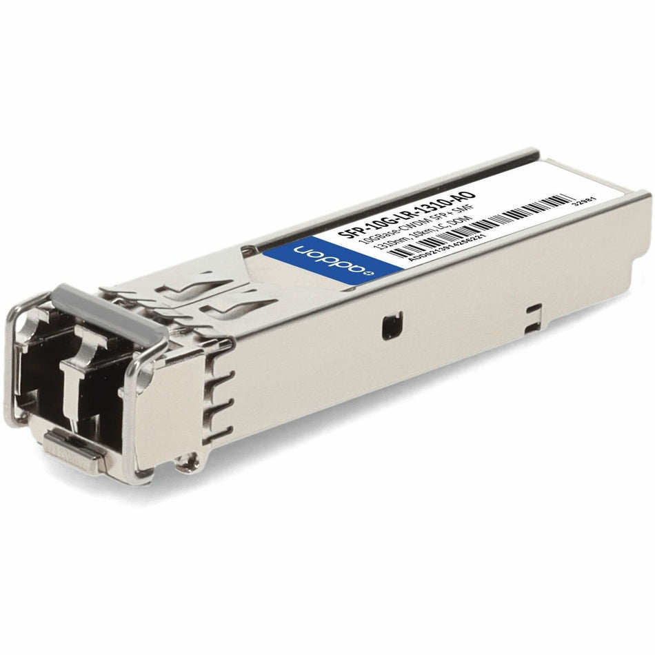 AddOn Cisco&reg; SFP-10G-LR-1310 Compatible TAA 10GBase-CWDM SFP+ Transceiver (SMF, 1310nm, 10km, LC, DOM) - SFP-10G-LR-1310-AO