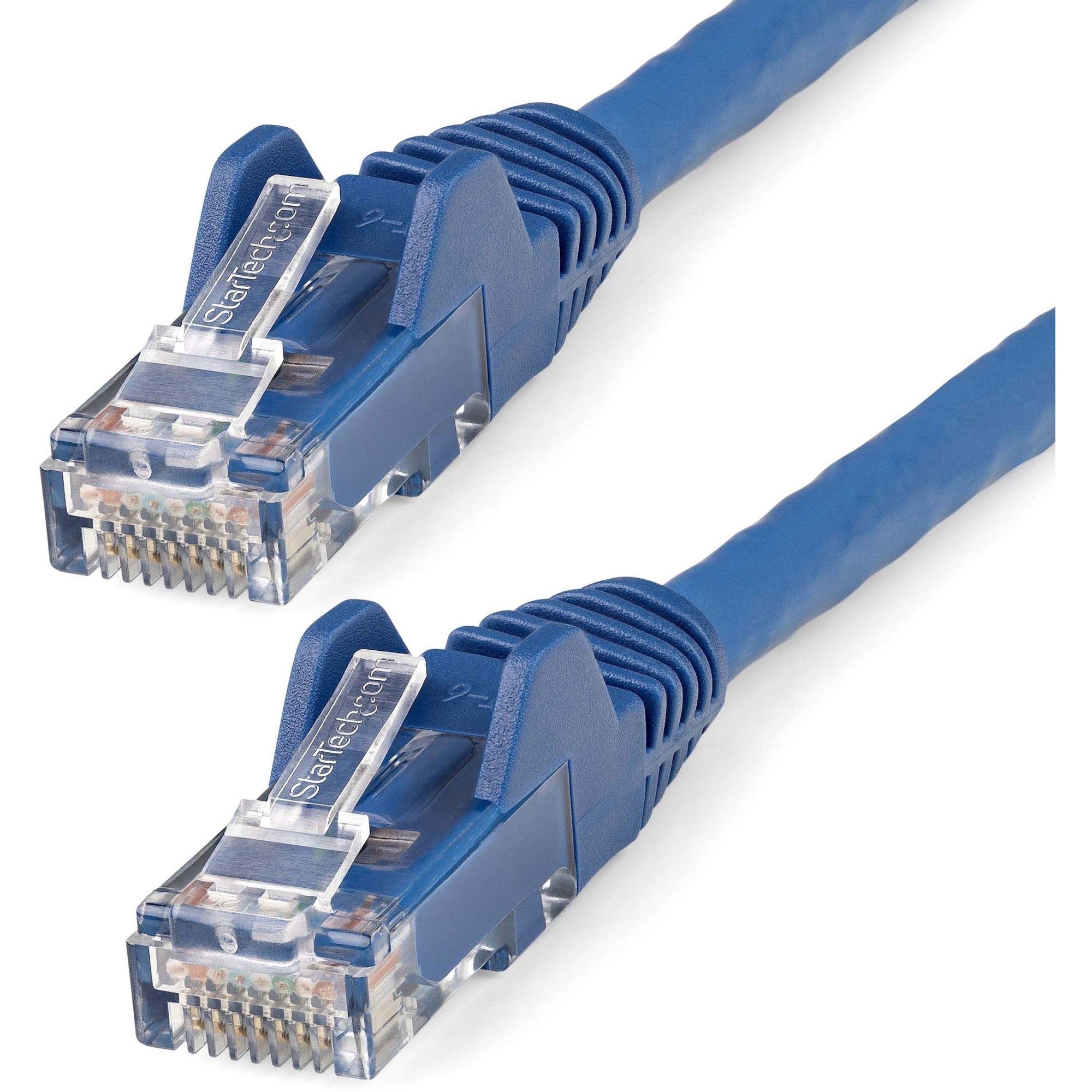 StarTech.com 30cm(1ft) CAT6 Ethernet Cable, LSZH (Low Smoke Zero Halogen) 10 GbE Snagless 100W PoE UTP RJ45 Blue Network Patch Cord, ETL - N6LPATCH1BL