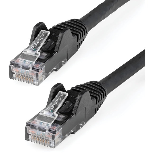 StarTech.com 3ft (90cm) CAT6 Ethernet Cable, LSZH (Low Smoke Zero Halogen) 10 GbE Snagless 100W PoE UTP RJ45 Black Network Patch Cord, ETL - N6LPATCH3BK