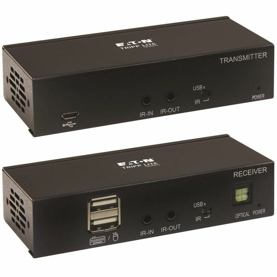 Eaton Tripp Lite Series HDMI over Cat6 Extender Kit, KVM Support, 4K 60Hz, 4:4:4, USB/IR, PoC, HDR, HDCP 2.2, 230 ft., TAA - B127A-1A1-BHBH