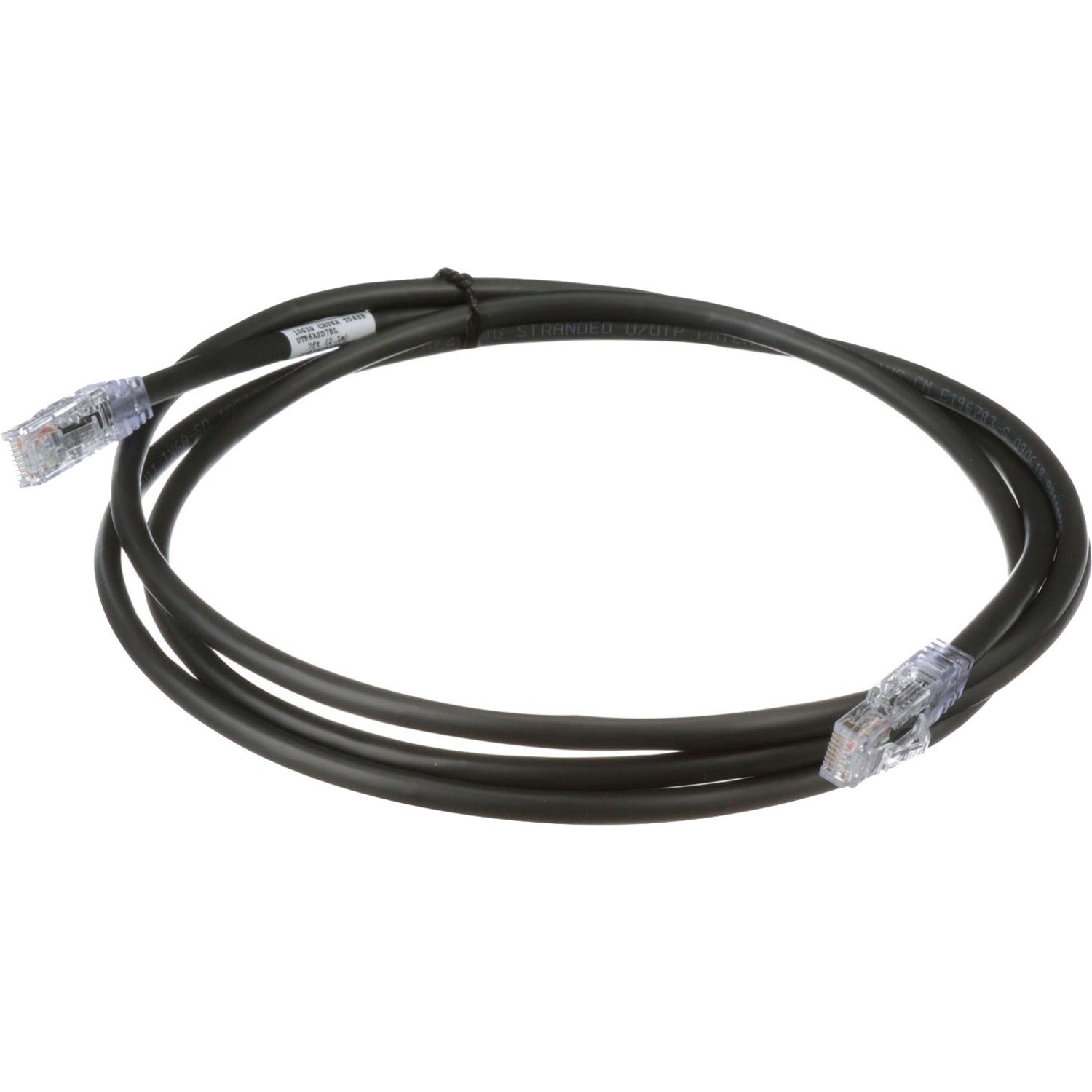 PanNet Patch Cord, 24 AWG, Cat. 6A, RJ45, 15 ft., Black - UTP6AX15BL