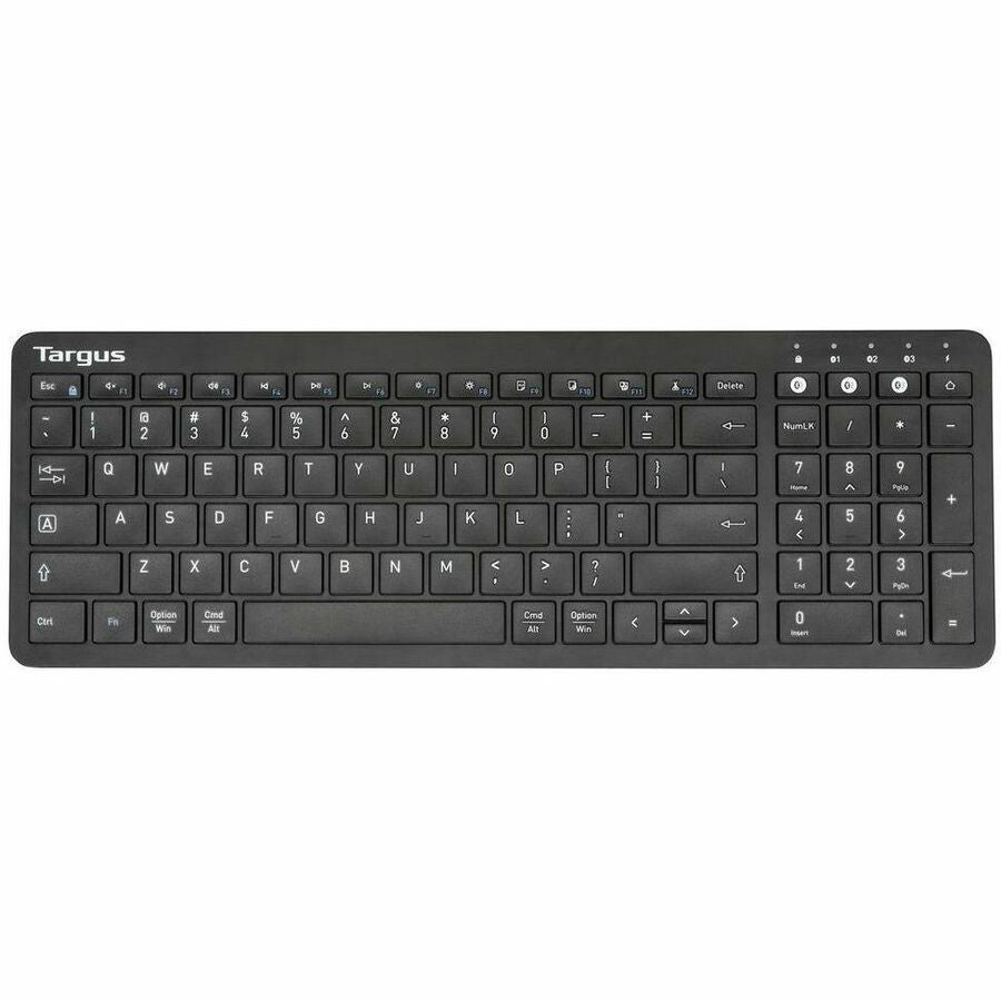 Targus Midsize Multi-Device Bluetooth Antimicrobial Keyboard, Black - AKB863US