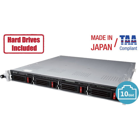 BUFFALO TeraStation WS5420 4-Bay Rackmount Windows Server IoT 2019 NAS 16TB Hard Drives Included - WS5420RN16S9