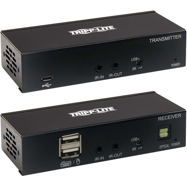 Tripp Lite by Eaton DisplayPort over Cat6 Extender Kit, KVM Support, USB, 4K, DP1.2a, PoC, HDCP 2.2, 230 ft. (70 m), TAA - B127A-1A1-BDBD