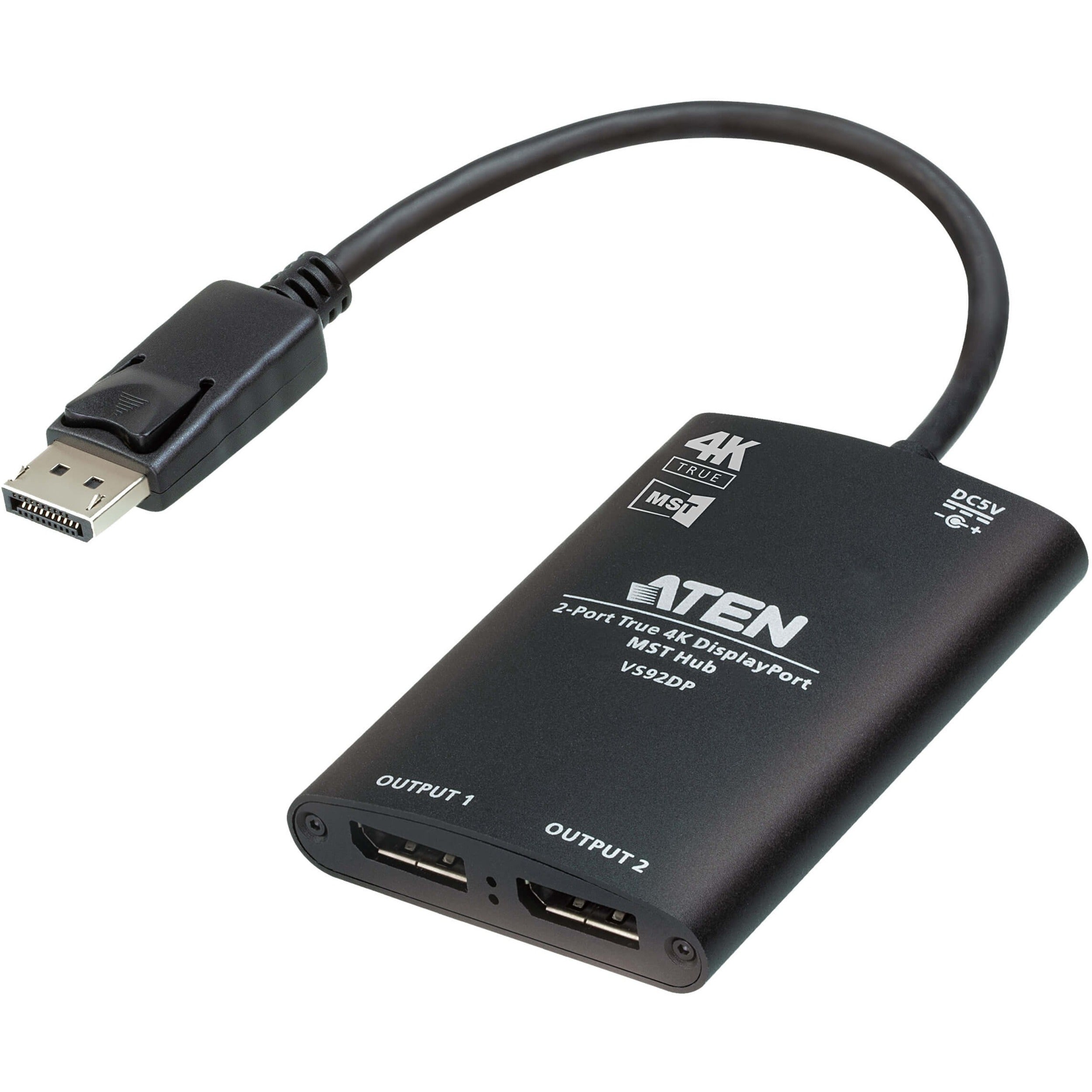ATEN 2-Port True 4K DisplayPort MST Hub - VS92DP