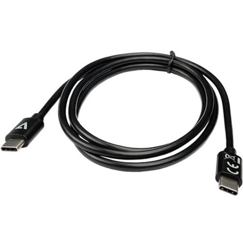 V7 USB-C Male to USB-C Male Cable USB 2.0 480 Mbps 3A 1m/3.3ft Black - V7USB2C-1M