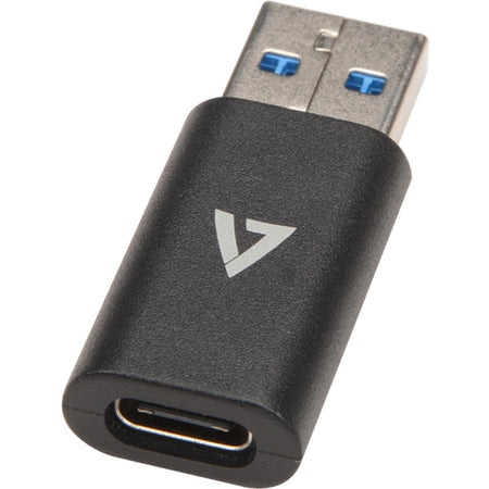 V7 USB A Male to USB-C Female USB 3.2 Gen2 10 Gbps Black - V7USB3AC