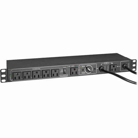 Tripp Lite by Eaton PDU 100-125V 12A Single-Phase Hot-Swap PDU with Manual Bypass - 6 NEMA 5-15R Outlets 2 5-15P Inputs 1U Rack/Wall - PDUB151U